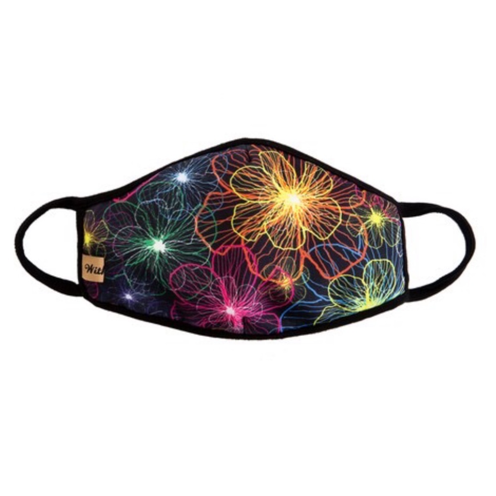 MADE IN USA, Neon Floral Face Mask - Picture 2 of 7